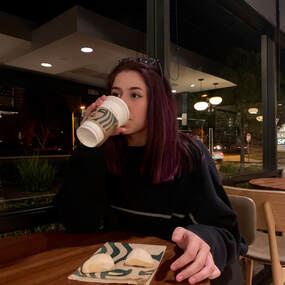 PictureSophomore Jennifer Jimenez enjoys a cup of coffee at Starbucks, as many teenagers tend to do, prior to the COVID-19 outbreak.